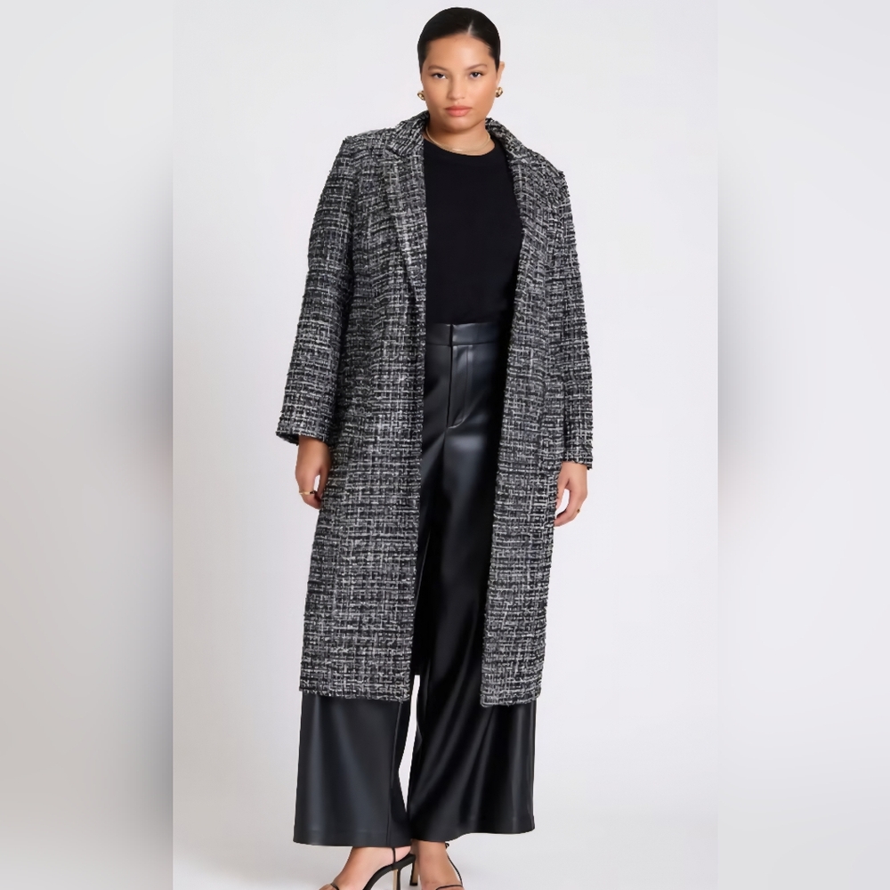 Eloquii Tailored Tweed Coat
